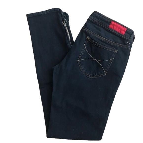 Fire Shawna Ankle Zip Dark Wash Skinny Jeans Jr Size 11 - Picture 1 of 11